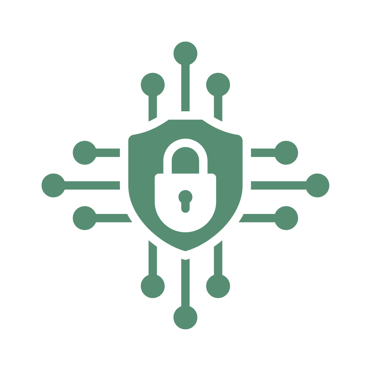 Dispositivos conectados a uma nuvem protegida por senha, representando a segurança de rede oferecida por um firewall de próxima geração